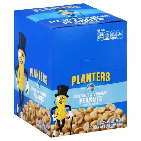 Planters Planters Sea Salt & Vinegar Peanut 2.25 oz. Tube, PK30 10029000020013